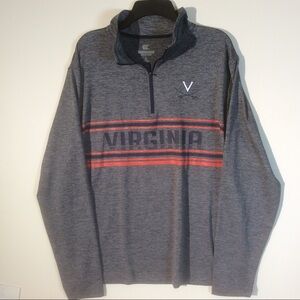 University of Virginia Quarter Zip Gray Colosseum